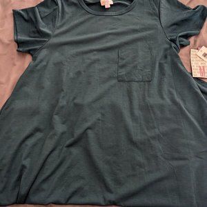 Dark Green Solid Medium M Carly Dress
